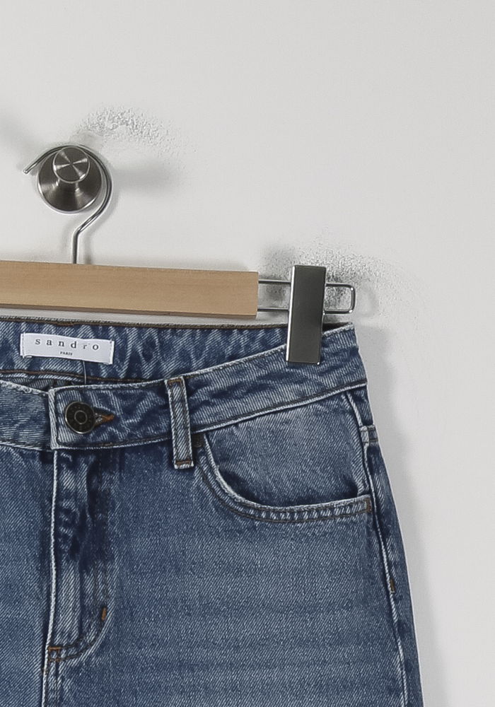 Jean Patchwork Bleu - Taille L/40 de la marque Sandro | PARAD88395 - Vendu par Paradigme - Image 3