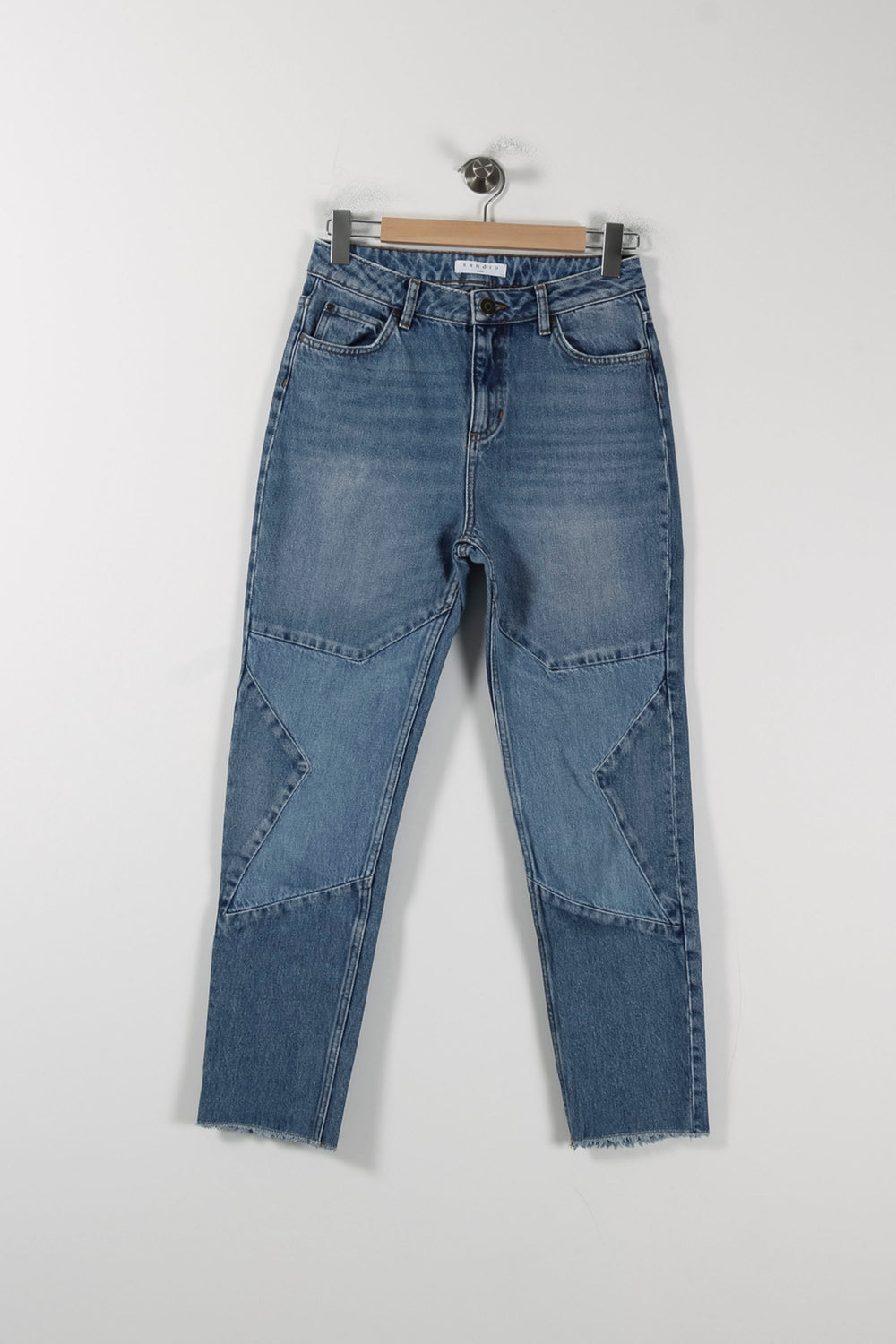 Jean Patchwork Bleu - Taille L/40 de la marque Sandro | PARAD88395 - Vendu par Paradigme - Image 2