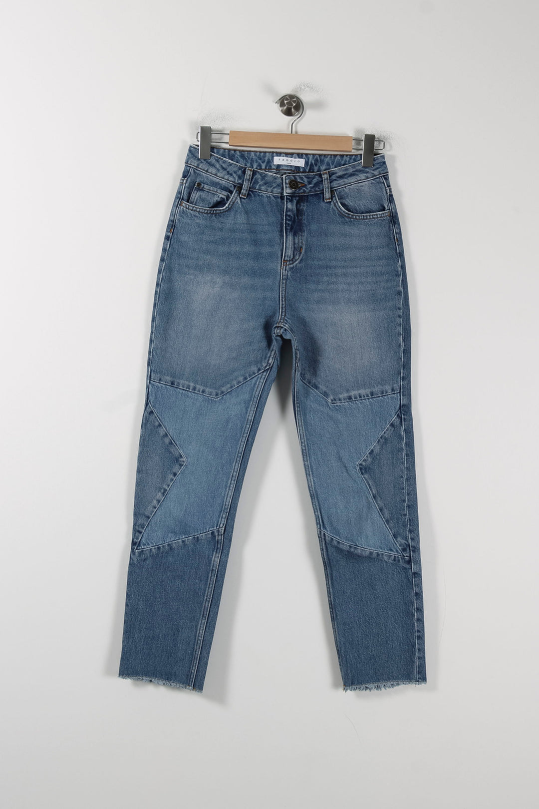 Jean Patchwork Bleu - Taille L/40 de la marque Sandro | PARAD88395 - Vendu par Paradigme - Image 2