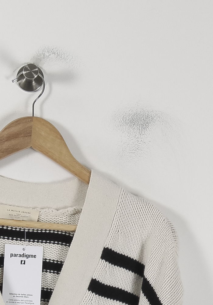 Cardigan Beige et Noir - Taille M/38 de la marque Sézane | PARAD88397 - Vendu par Paradigme - Image 3