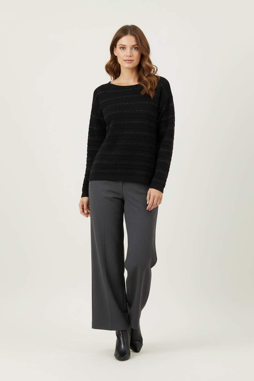 Pull Noir - Taille XS/34 de la marque La Fée Maraboutée | PARAD88406 - Vendu par Paradigme - Image 1