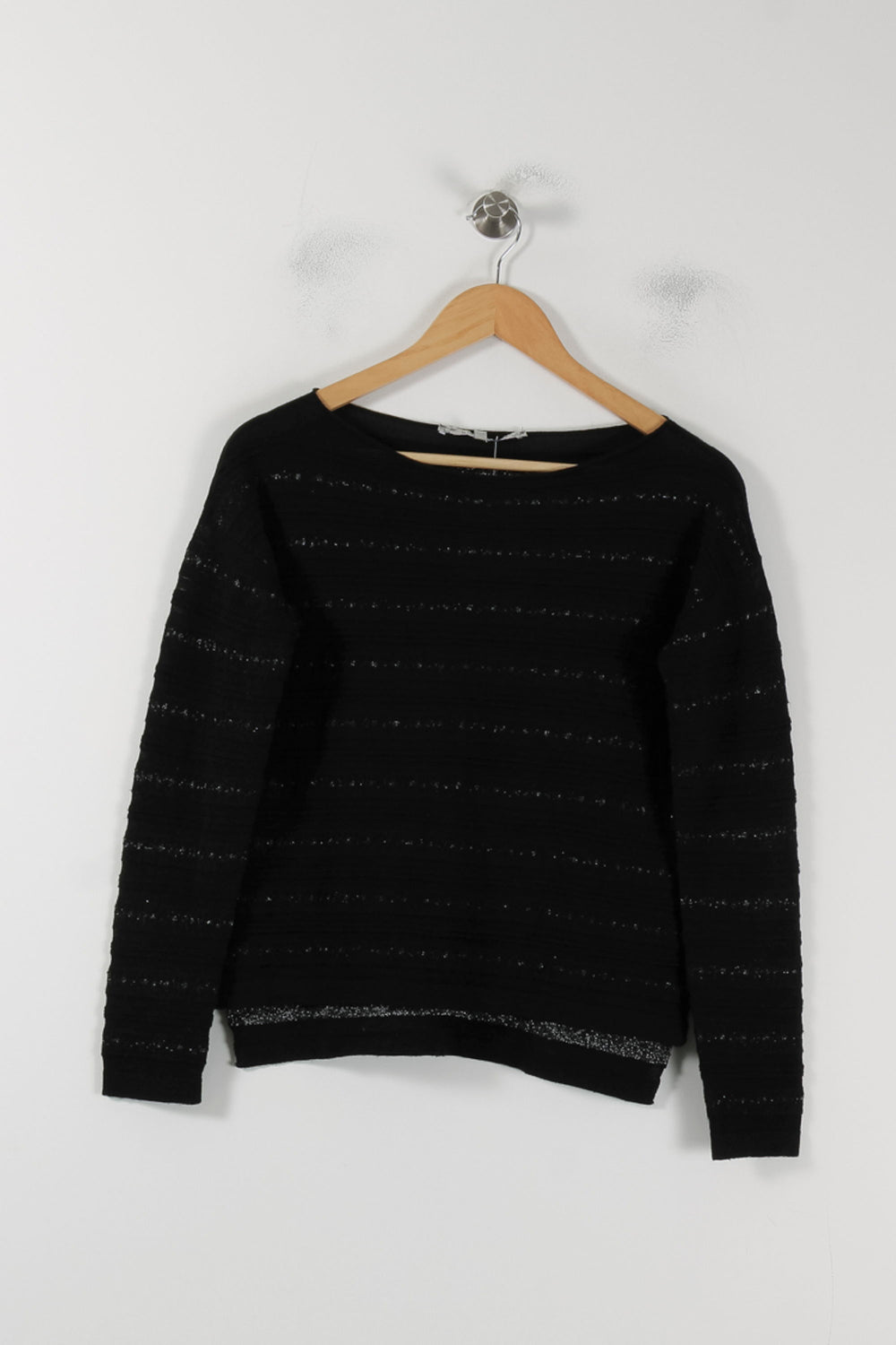 Pull Noir - Taille XS/34 de la marque La Fée Maraboutée | PARAD88406 - Vendu par Paradigme - Image 2