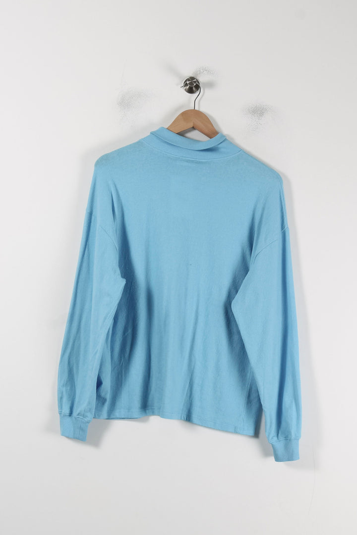 Sweat À Col Cheminée Bleu - Taille S/36 de la marque American Vintage | PARAD88420 - Vendu par Paradigme - Image 4