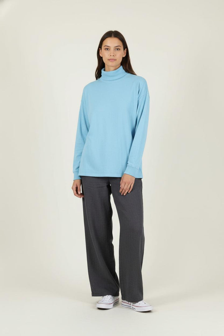 Sweat À Col Cheminée Bleu - Taille S/36 de la marque American Vintage | PARAD88420 - Vendu par Paradigme - Image 1