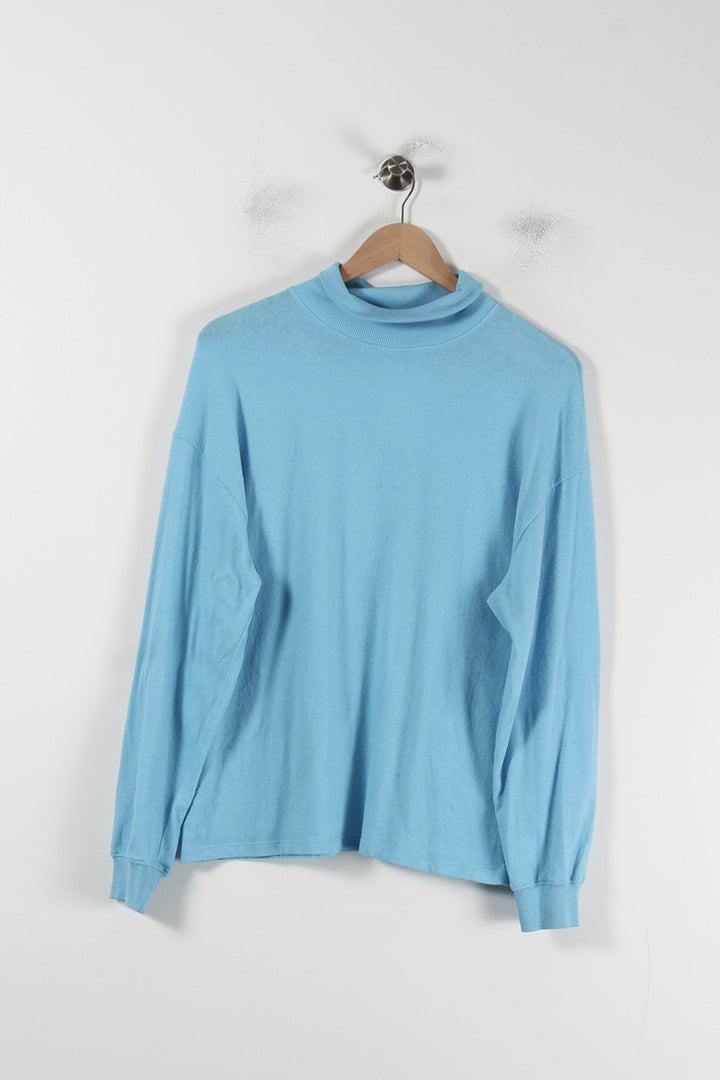 Sweat À Col Cheminée Bleu - Taille S/36 de la marque American Vintage | PARAD88420 - Vendu par Paradigme - Image 2
