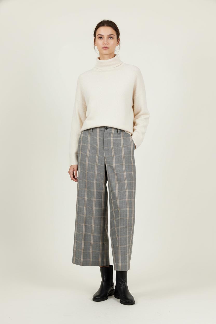 Pantalon Large Gris et Beige - Taille S/36 de la marque Maje | PARAD88421 - Vendu par Paradigme - Image 1