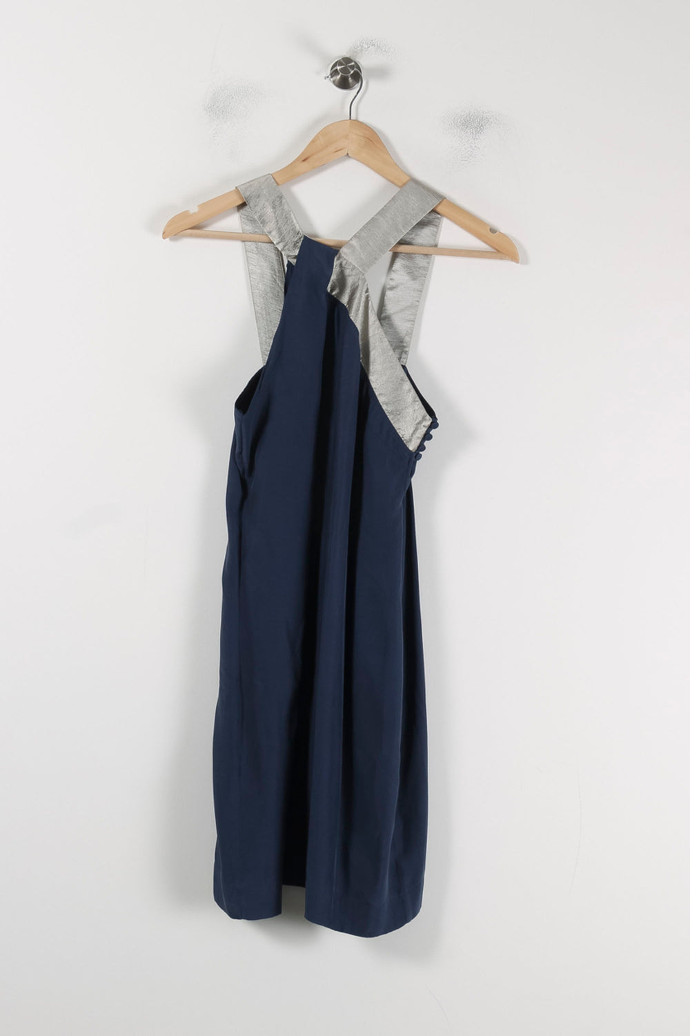 Robe Courte Bleue et Grise - Taille S/36 de la marque Sandro | PARAD88424 - Vendu par Paradigme - Image 2