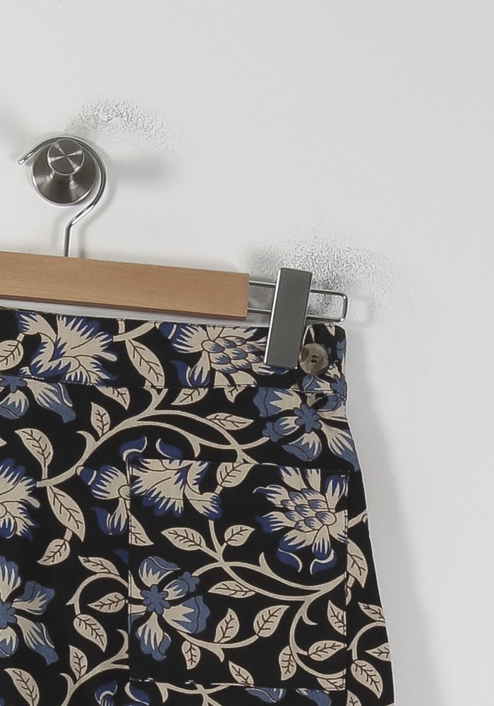Jupe Fleurie Bleu et Beige - Taille S/36 de la marque Petite Mendigote | PARAD88428 - Vendu par Paradigme - Image 3