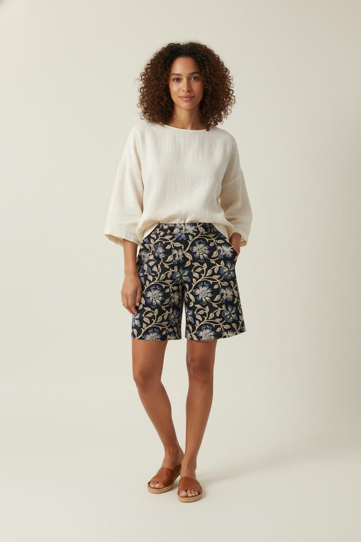 Jupe Fleurie Bleu et Beige - Taille S/36 de la marque Petite Mendigote | PARAD88428 - Vendu par Paradigme - Image 1