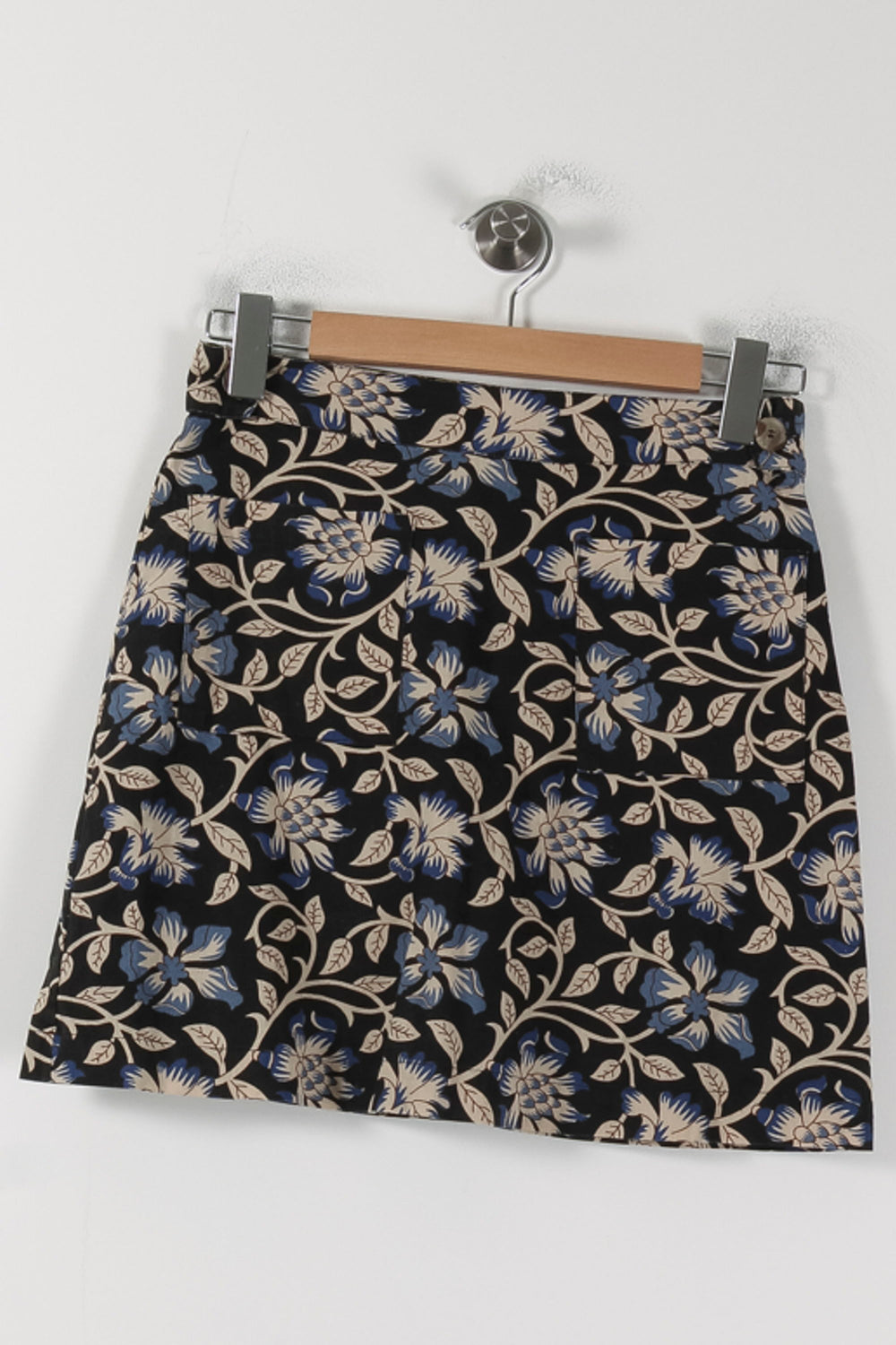 Jupe Fleurie Bleu et Beige - Taille S/36 de la marque Petite Mendigote | PARAD88428 - Vendu par Paradigme - Image 2