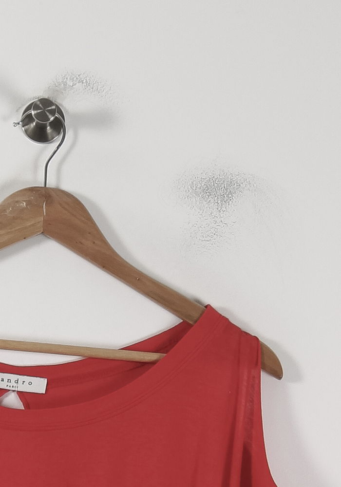 Tee-shirt Rouge - Taille L/40 de la marque Sandro | PARAD88443 - Vendu par Paradigme - Image 3