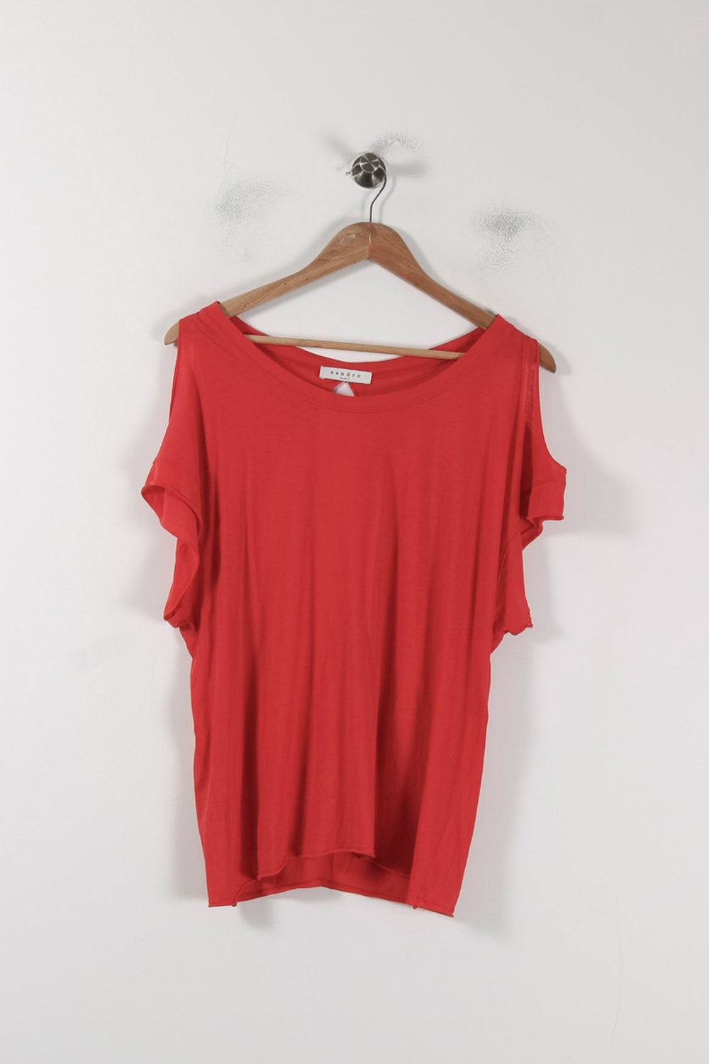 Tee-shirt Rouge - Taille L/40 de la marque Sandro | PARAD88443 - Vendu par Paradigme - Image 2