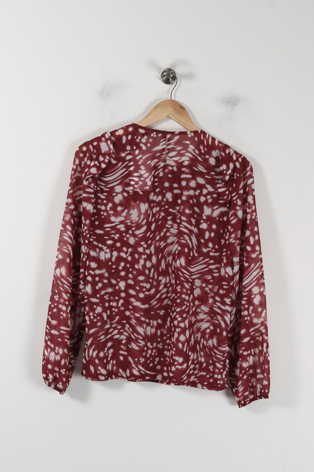 Blouse Bordeaux et Blanche - Taille S/36 de la marque Maje | PARAD88445 - Vendu par Paradigme - Image 4