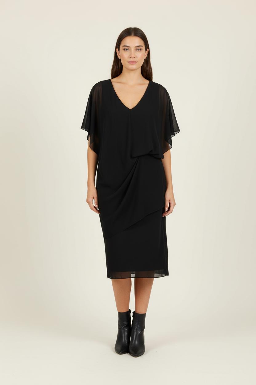 Robe Drapée Noire - Taille XS/34 de la marque Acne Studios | PARAD88451 - Vendu par Paradigme - Image 1
