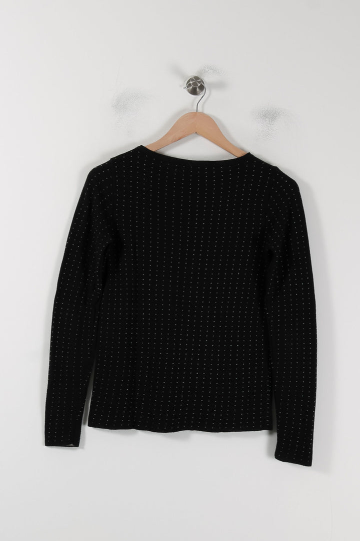 Pull Noir à Pois Blancs - Taille S/36 de la marque Kookai | PARAD88456 - Vendu par Paradigme - Image 4