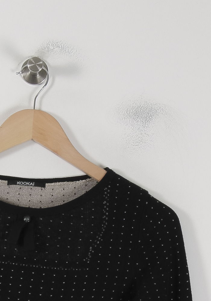 Pull Noir à Pois Blancs - Taille S/36 de la marque Kookai | PARAD88456 - Vendu par Paradigme - Image 3