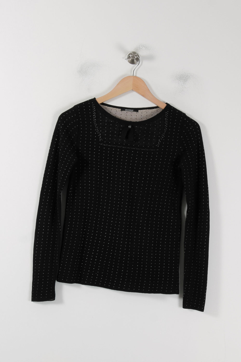 Pull Noir à Pois Blancs - Taille S/36 de la marque Kookai | PARAD88456 - Vendu par Paradigme - Image 2