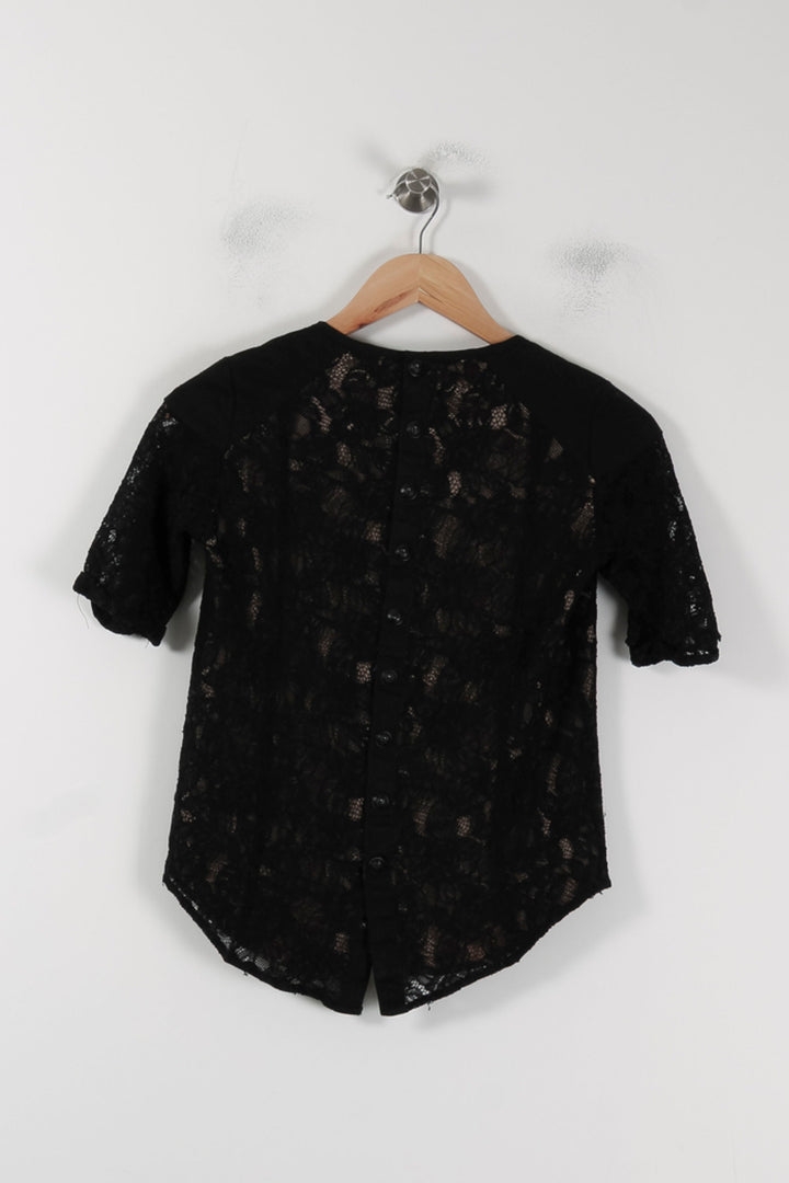Blouse Noire - Taille XS/34 de la marque The Kooples | PARAD88457 - Vendu par Paradigme - Image 4