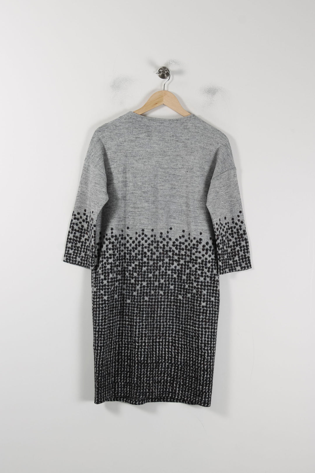 Robe Droite Grise et Noire - Taille S/36 de la marque La Fée Maraboutée | PARAD88459 - Vendu par Paradigme - Image 4