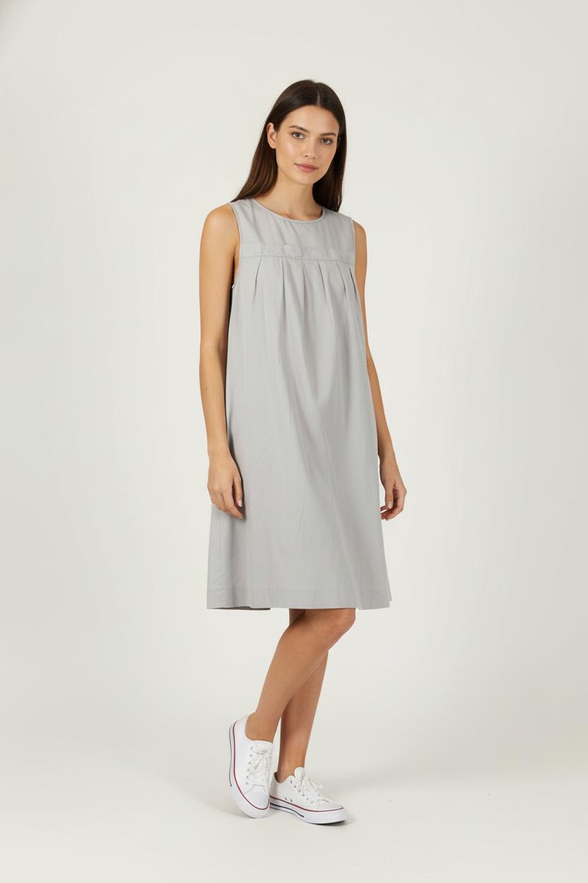 Robe Sans Manches Grise - Taille M/38 de la marque Tara Jarmon | PARAD88466 - Vendu par Paradigme - Image 1
