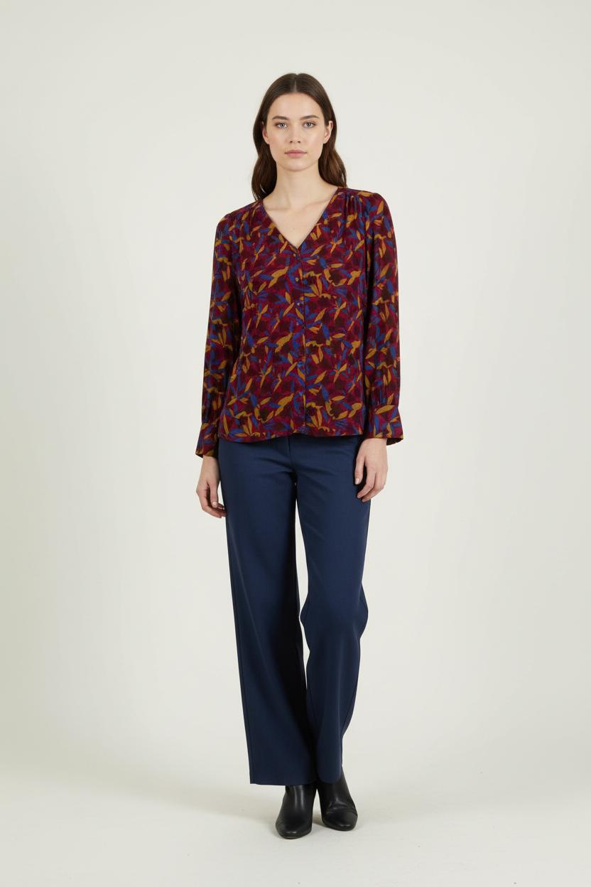 Blouse Bordeaux et Bleu - Taille S/36 de la marque Des petits hauts | PARAD88482 - Vendu par Paradigme - Image 1