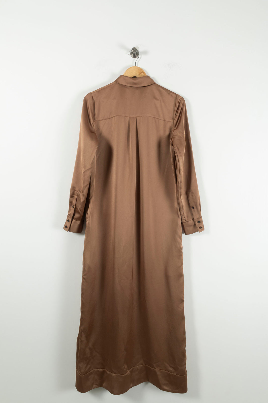 Robe Chemise Longue Marron - Taille XS/34 de la marque ZAPA | PARAD88485 - Vendu par Paradigme - Image 4