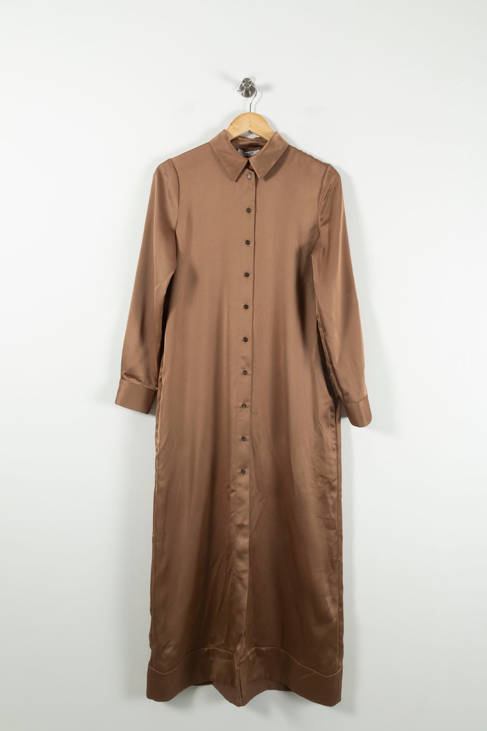 Robe Chemise Longue Marron - Taille XS/34 de la marque ZAPA | PARAD88485 - Vendu par Paradigme - Image 2