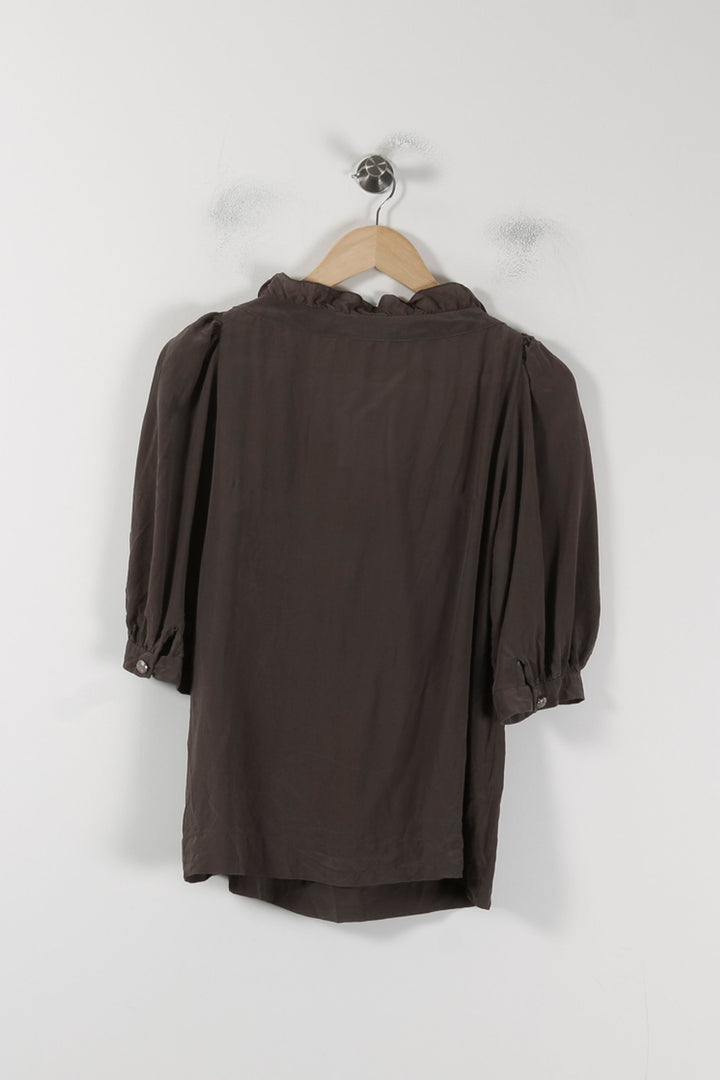 Blouse Marron - Taille L/40 de la marque Maje | PARAD88506 - Vendu par Paradigme - Image 4
