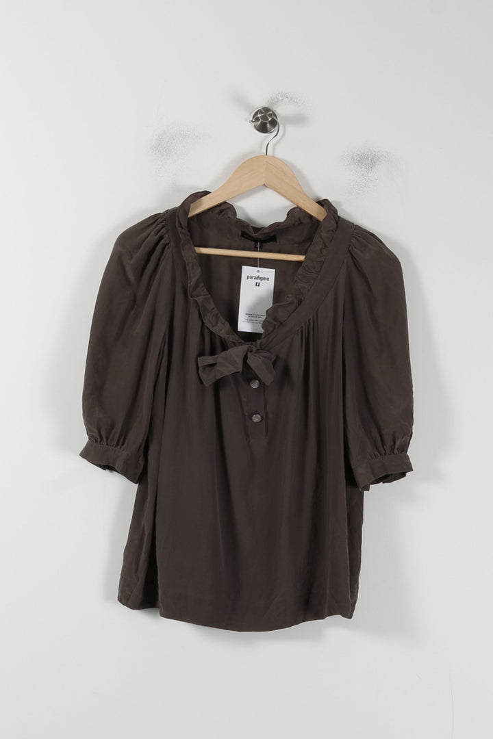 Blouse Marron - Taille L/40 de la marque Maje | PARAD88506 - Vendu par Paradigme - Image 2