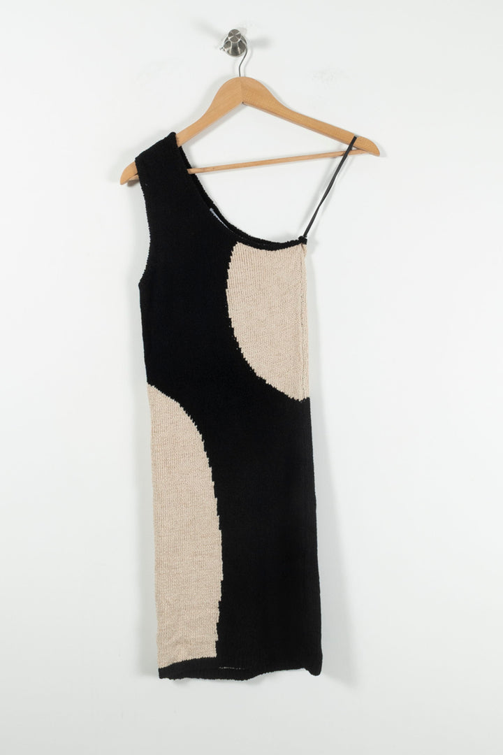 Robe Courte Noire et Beige - Taille S/36 de la marque ZAPA | PARAD88510 - Vendu par Paradigme - Image 2