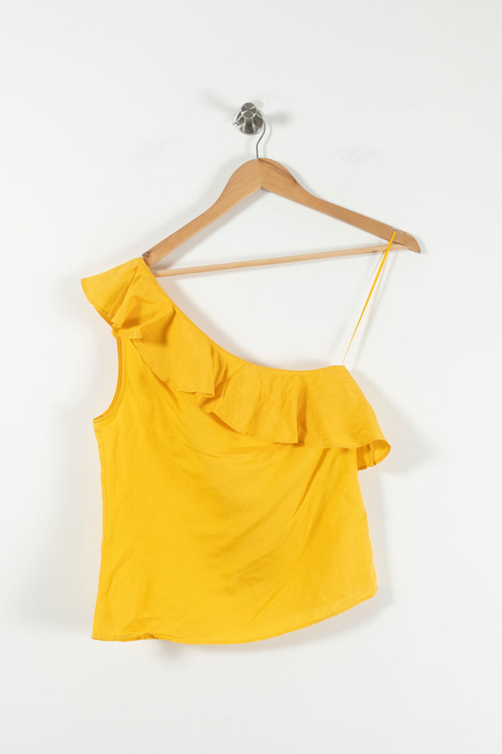 Top Asymétrique Jaune - Taille XS/34 de la marque Claudie Pierlot | PARAD88514 - Vendu par Paradigme - Image 2