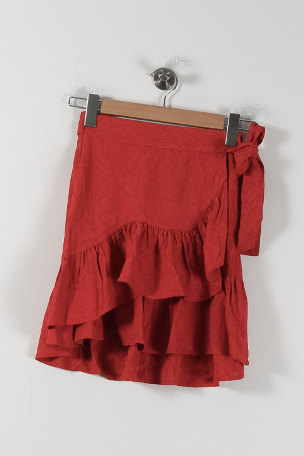 Jupe Portefeuille Rouge - Taille S/36 de la marque Maje | PARAD88547 - Vendu par Paradigme - Image 2