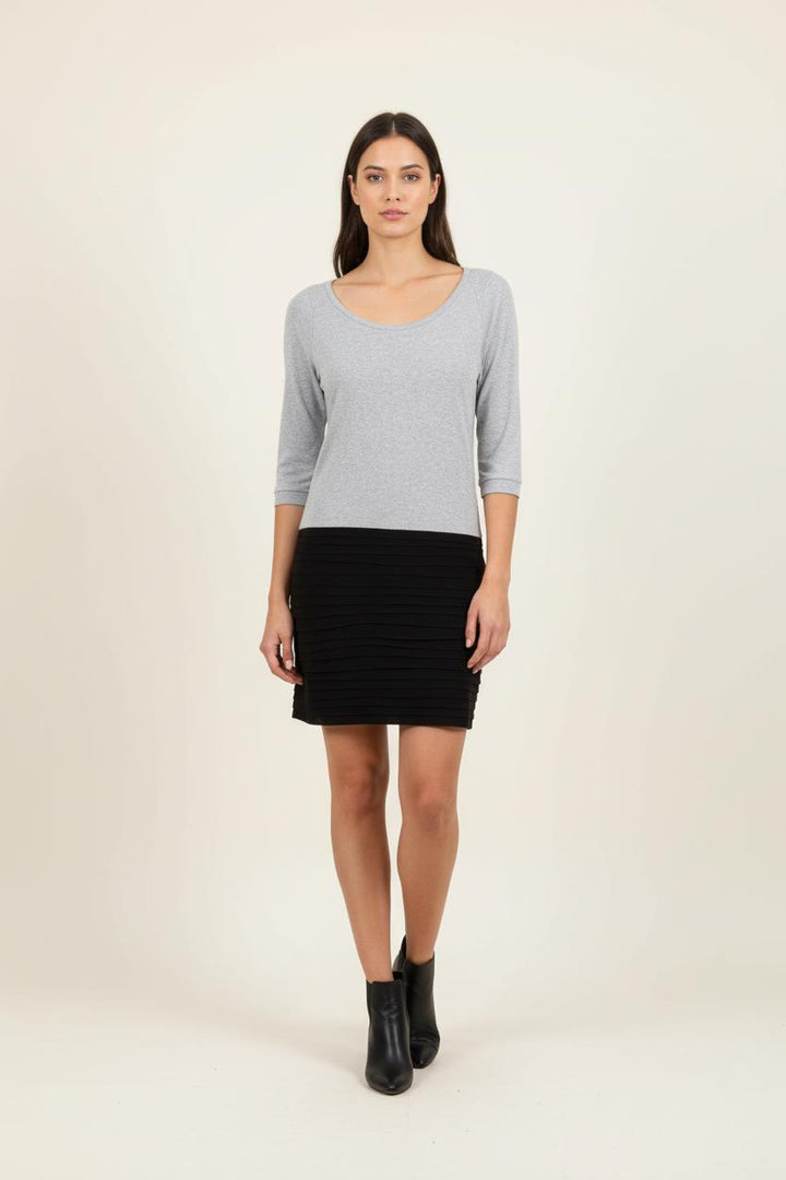 Robe Courte Grise et Noire - Taille L/40 de la marque Sandro | PARAD88577 - Vendu par Paradigme - Image 1