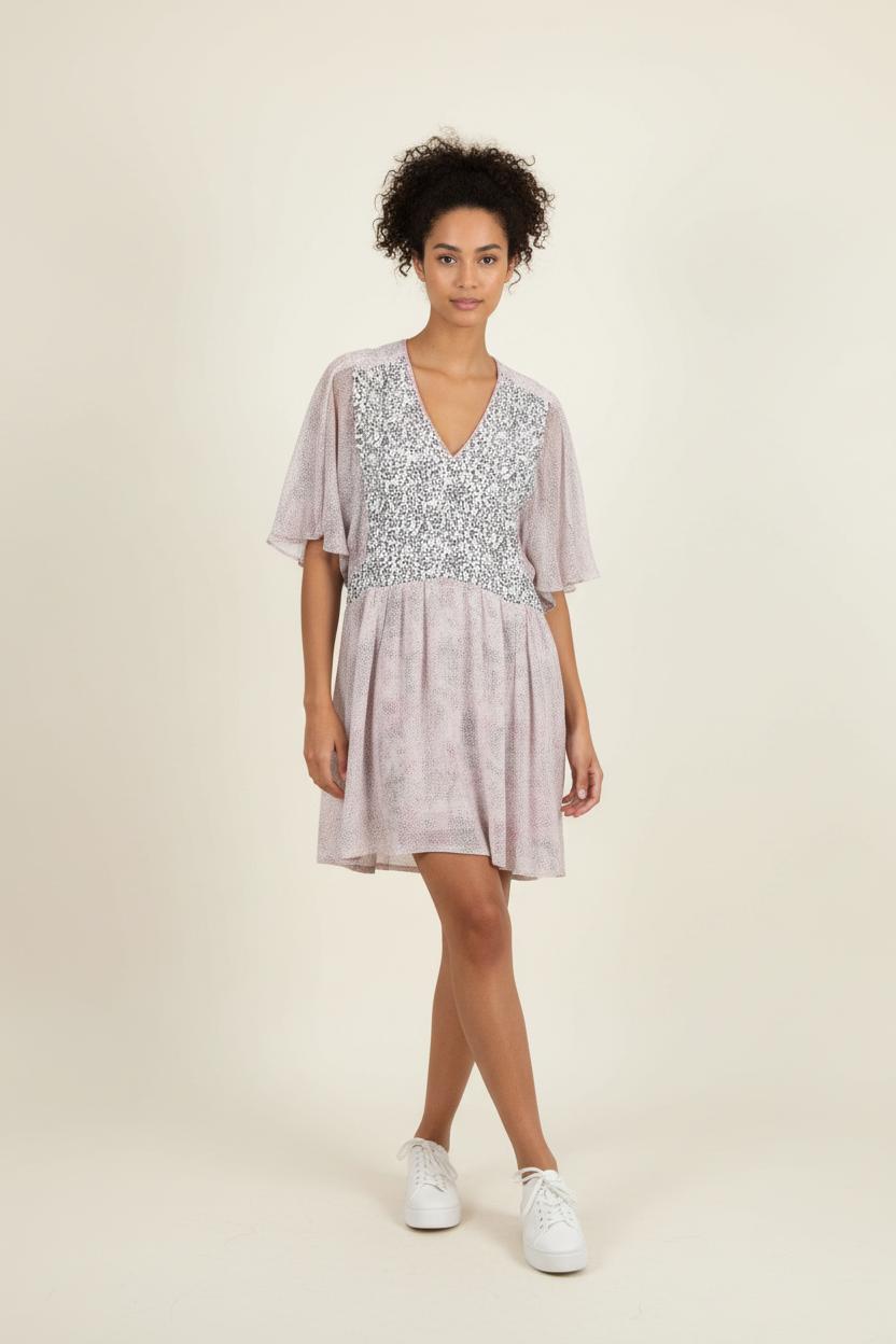 Robe Courte Rose et Bleu - Taille M/38 de la marque Maje | PARAD88578 - Vendu par Paradigme - Image 1