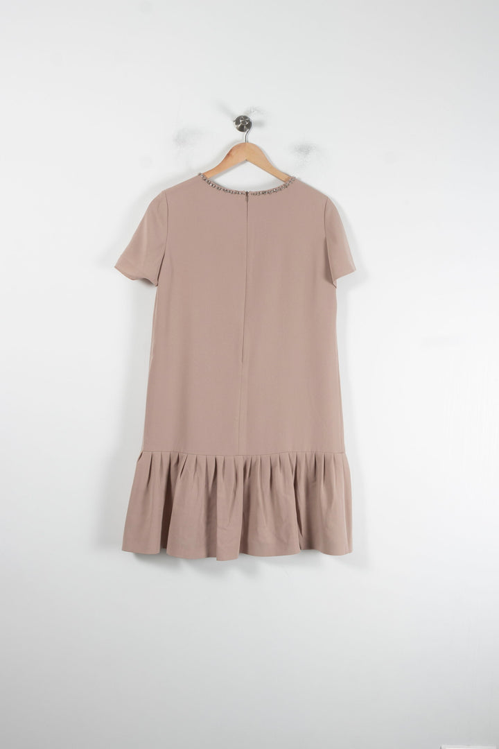 Robe Volantée Beige - Taille M/38 de la marque Max Mara | PARAD88580 - Vendu par Paradigme - Image 4