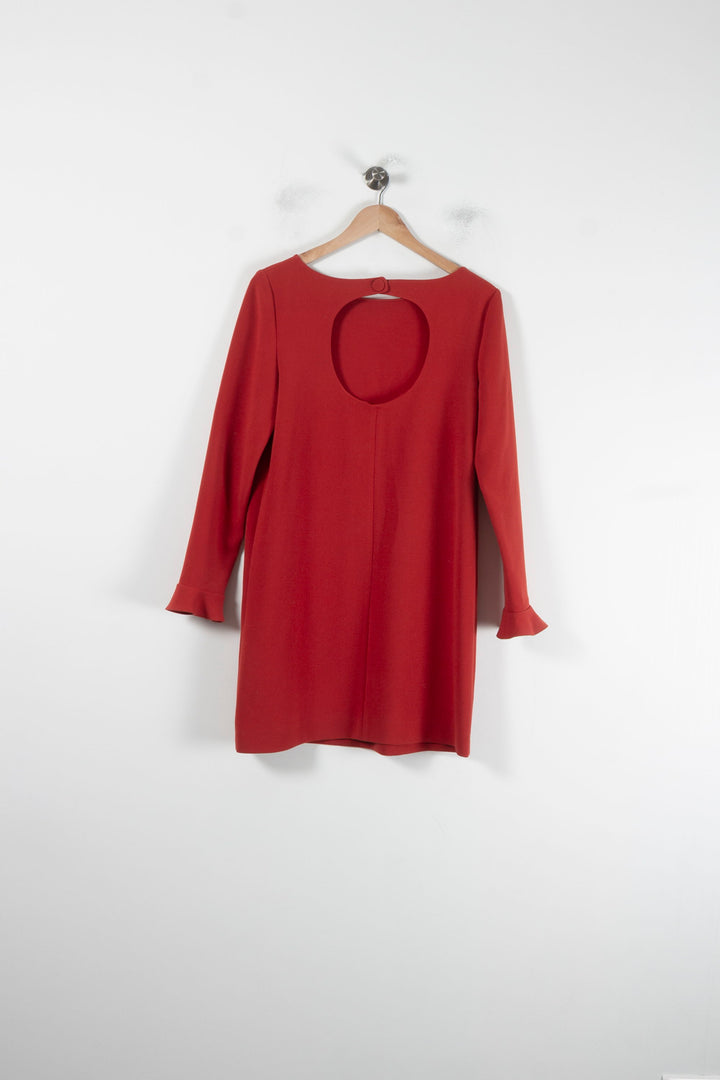 Robe Droite Rouge - Taille M/38 de la marque ba&sh | PARAD88585 - Vendu par Paradigme - Image 4