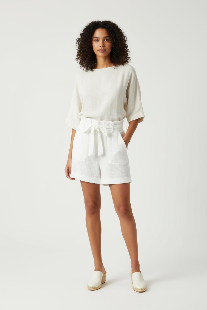 Short Blanc - Taille M/38 de la marque Maison Stella & Suzie | PARAD88590 - Vendu par Paradigme - Image 1