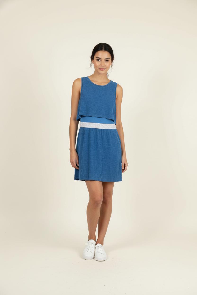 Robe Courte Bleue - Taille M/38 de la marque Claudie Pierlot | PARAD88591 - Vendu par Paradigme - Image 1