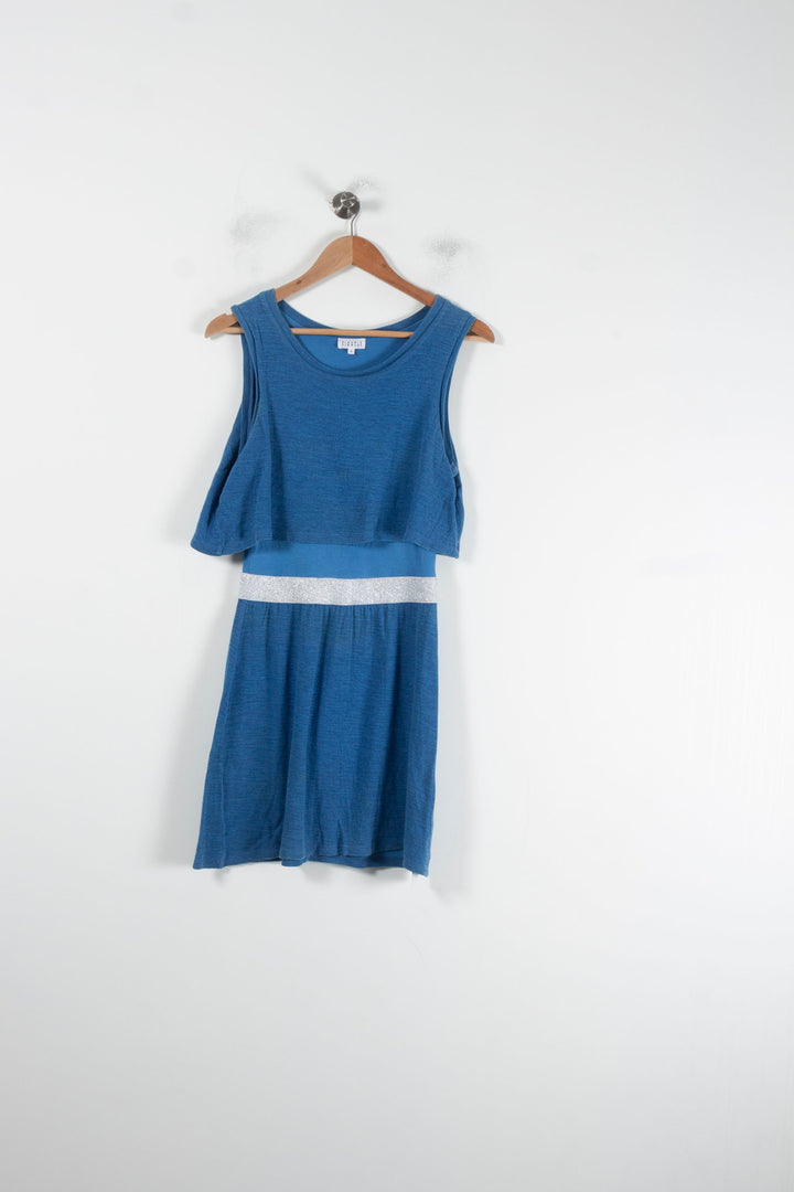 Robe Courte Bleue - Taille M/38 de la marque Claudie Pierlot | PARAD88591 - Vendu par Paradigme - Image 2