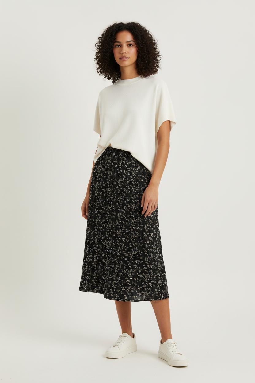 Jupe Longue Noire et Blanche - Taille S/36 de la marque Petite Mendigote | PARAD88643 - Vendu par Paradigme - Image 1