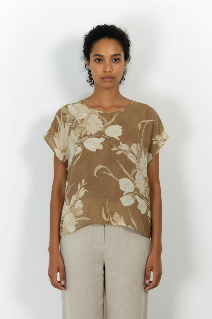 Blouse Marron et Beige - Taille XL/42 de la marque Weill | PARAD88646 - Vendu par Paradigme - Image 1