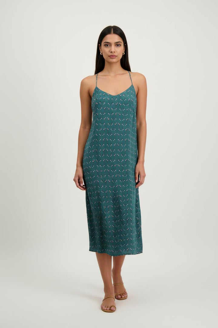 Robe Fleurie Bleue - Taille L/40 de la marque One Step | PARAD88653 - Vendu par Paradigme - Image 1