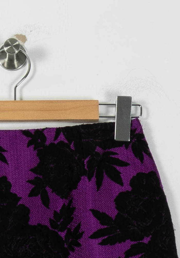 Jupe Droite Violette et Noire - Taille M/38 de la marque Weill | PARAD88665 - Vendu par Paradigme - Image 3