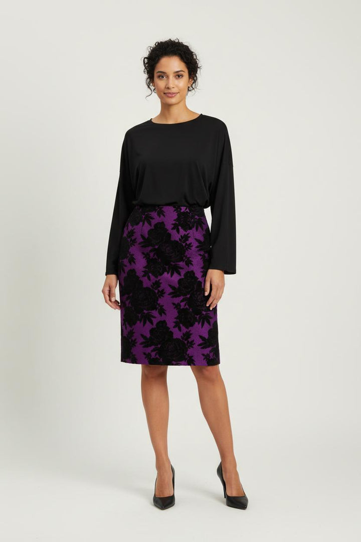 Jupe Droite Violette et Noire - Taille M/38 de la marque Weill | PARAD88665 - Vendu par Paradigme - Image 1