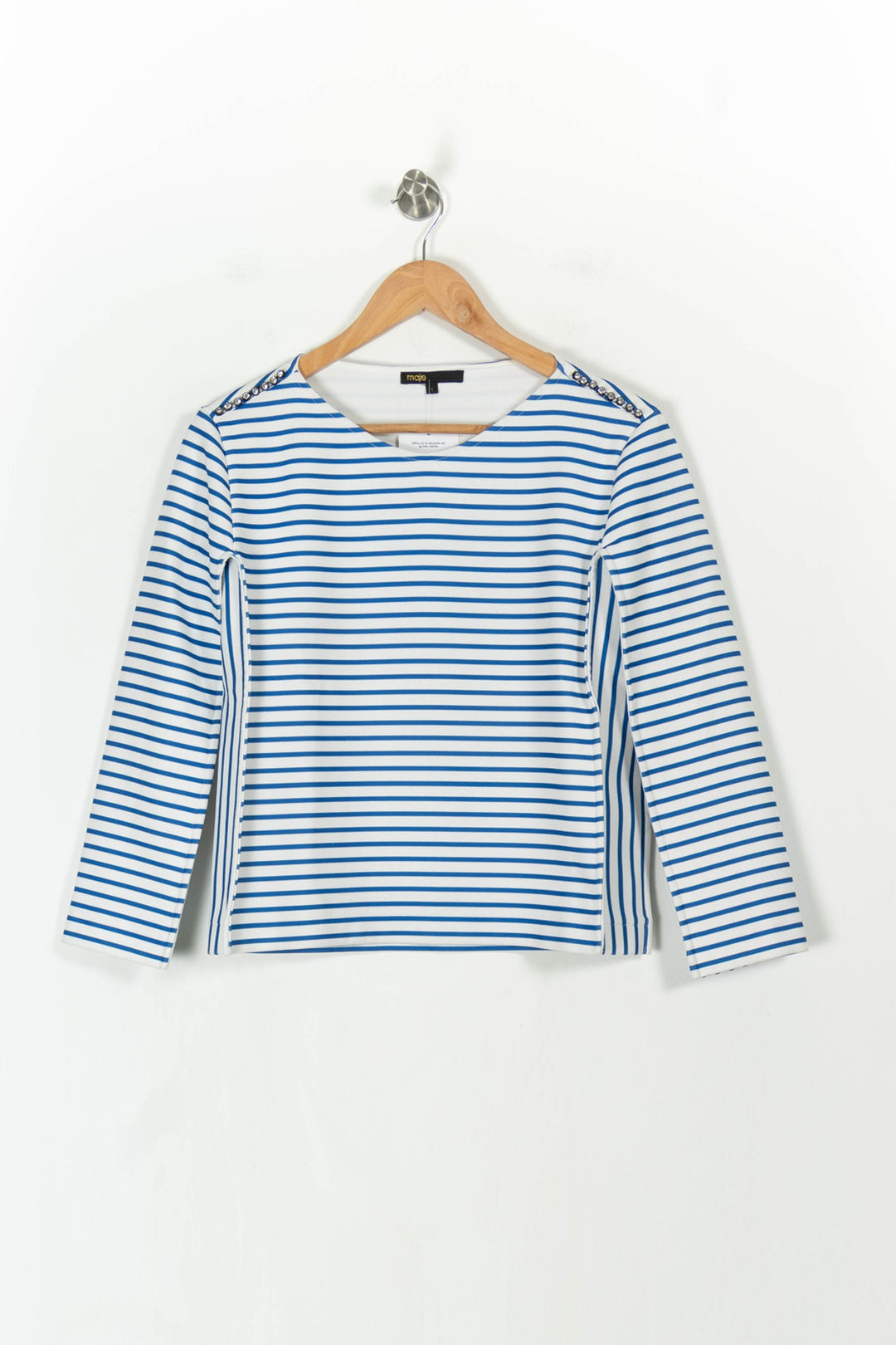 Marinière Blanc et Bleu - Taille S/36 de la marque Maje | PARAD88669 - Vendu par Paradigme - Image 2