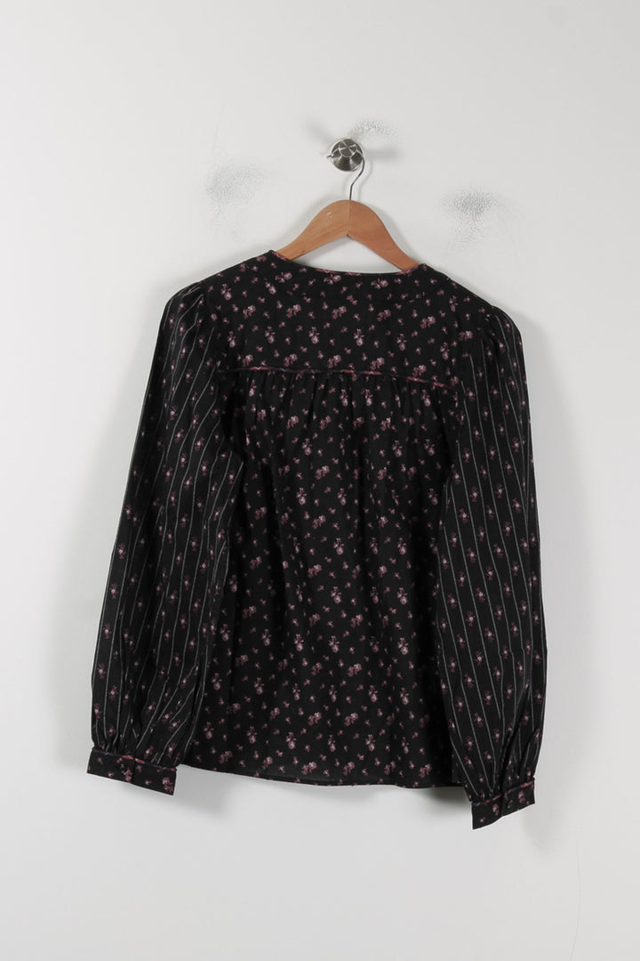 Blouse Noire et Rose - Taille L/40 de la marque Sézane | PARAD88675 - Vendu par Paradigme - Image 4