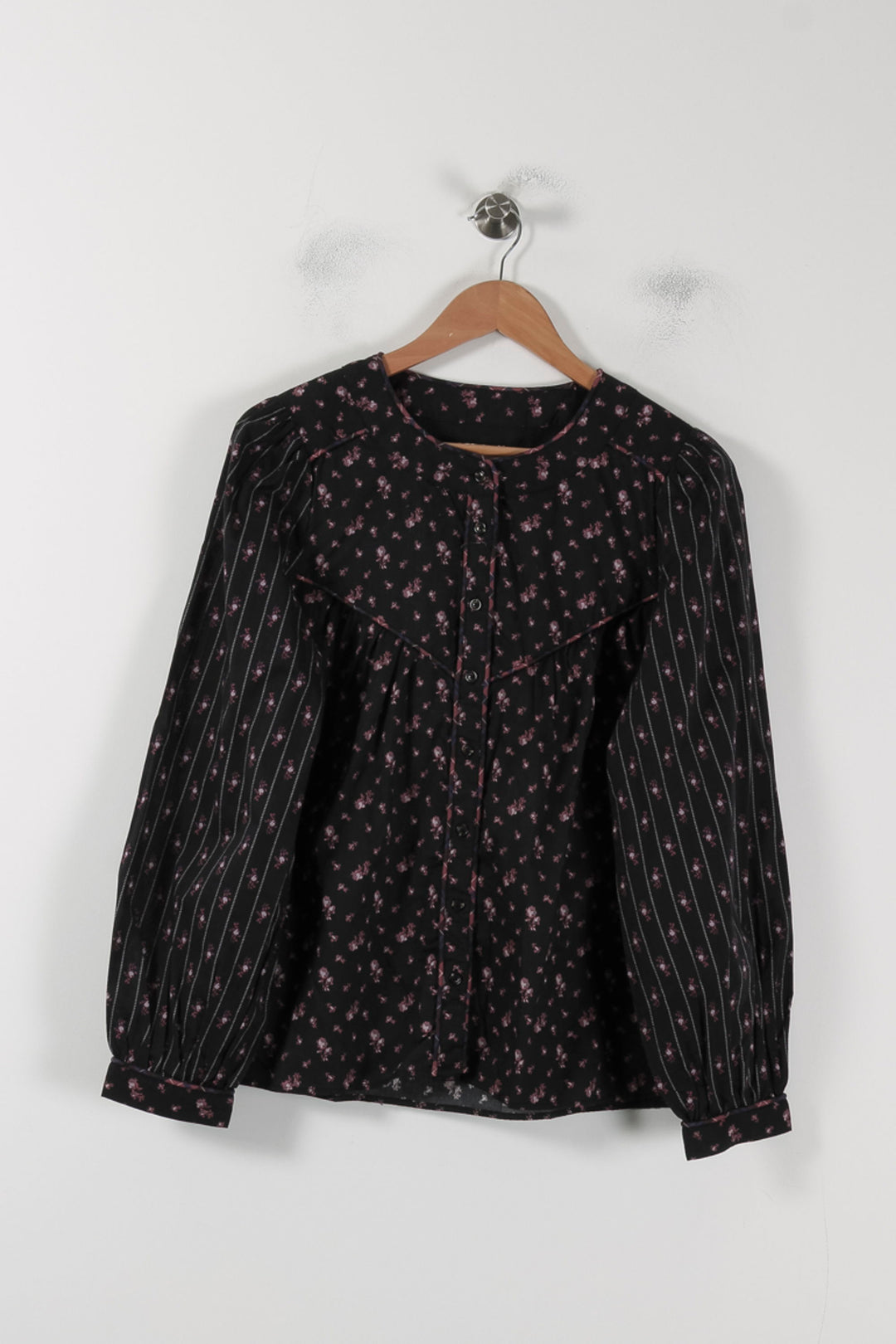 Blouse Noire et Rose - Taille L/40 de la marque Sézane | PARAD88675 - Vendu par Paradigme - Image 2