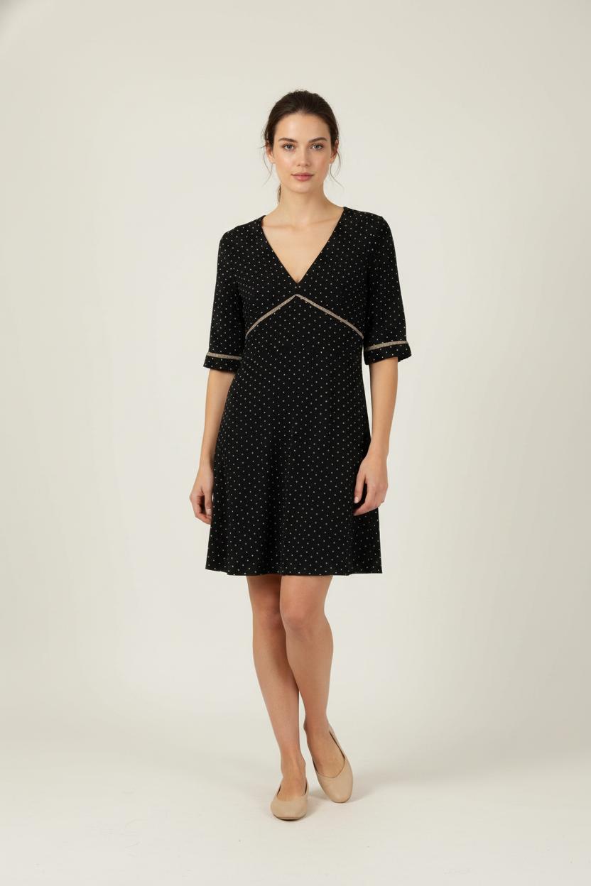 Robe Patineuse Noire à Pois - Taille L/40 de la marque Grace & Mila | PARAD88697 - Vendu par Paradigme - Image 1