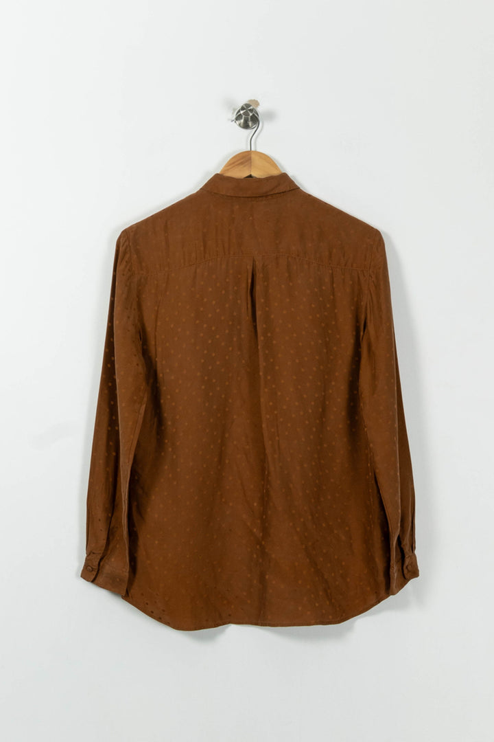 Chemise Marron - Taille S/36 de la marque Sézane | PARAD8871 - Vendu par Paradigme - Image 4