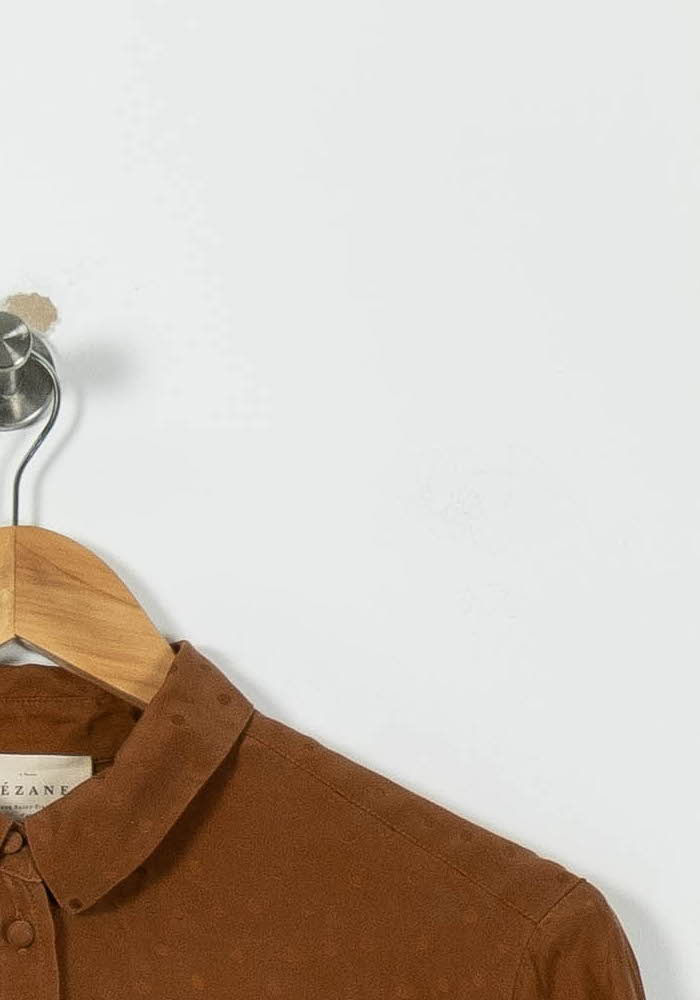 Chemise Marron - Taille S/36 de la marque Sézane | PARAD8871 - Vendu par Paradigme - Image 3